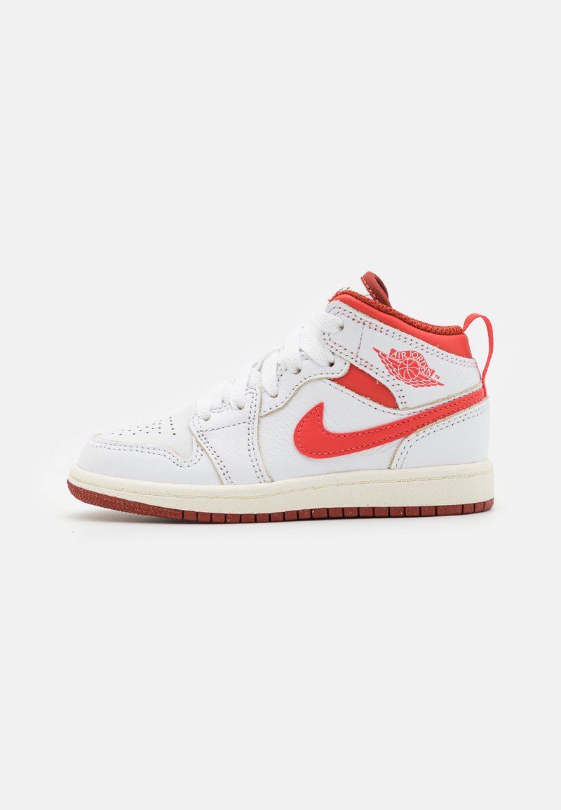 Jordan - JORDAN 1 MID SE UNISEX - Chaussures de basket - white/lobster/dune red/sail, Agrandir