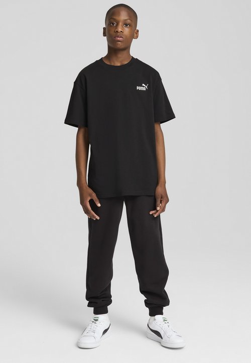 PUMA LOGO - Tracksuit bottoms - black — photo 4