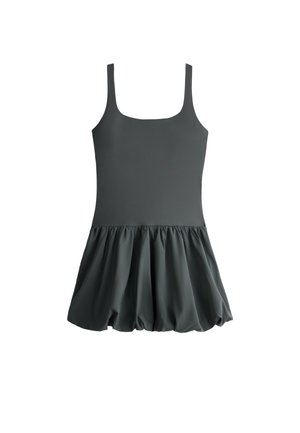 OYSHO, COMFORTLUX SHORT BALLOON DRESS - Robe en jersey - grey