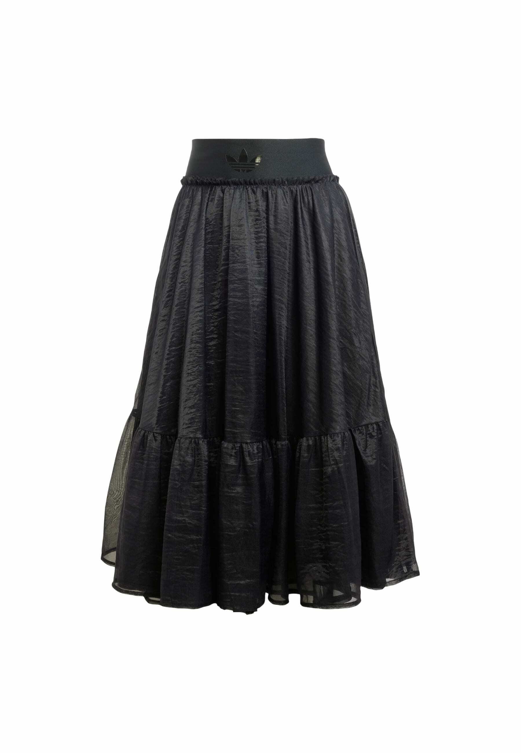 adidas Originals WAISTBAND TULLE MAXI - A-line skirt - black - Zalando