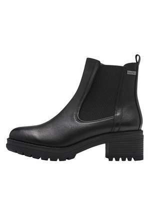 Členkové čižmy na platforme - black nappa