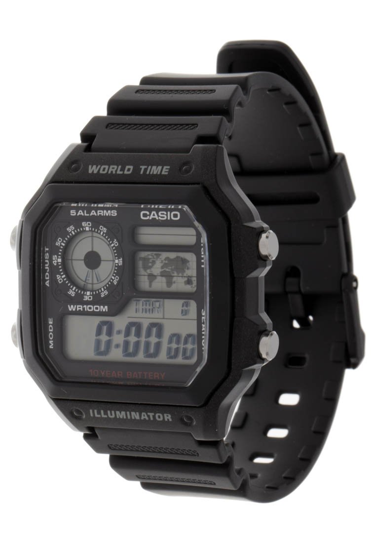 Casio LWS-1200H-1A2VCF Orologio Digitale Uomo Sportivo - Resistente 100m, Memoria 60 Giri, Cronometro, Allarmi E Retroilluminazione LED