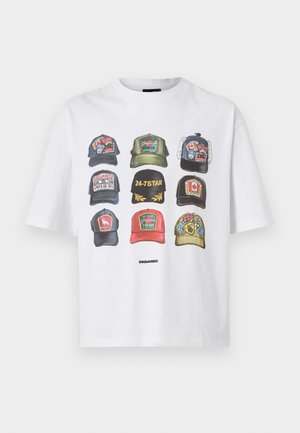 ICONIQUE LOOSE FIT TEE - T-shirt imprimé - white