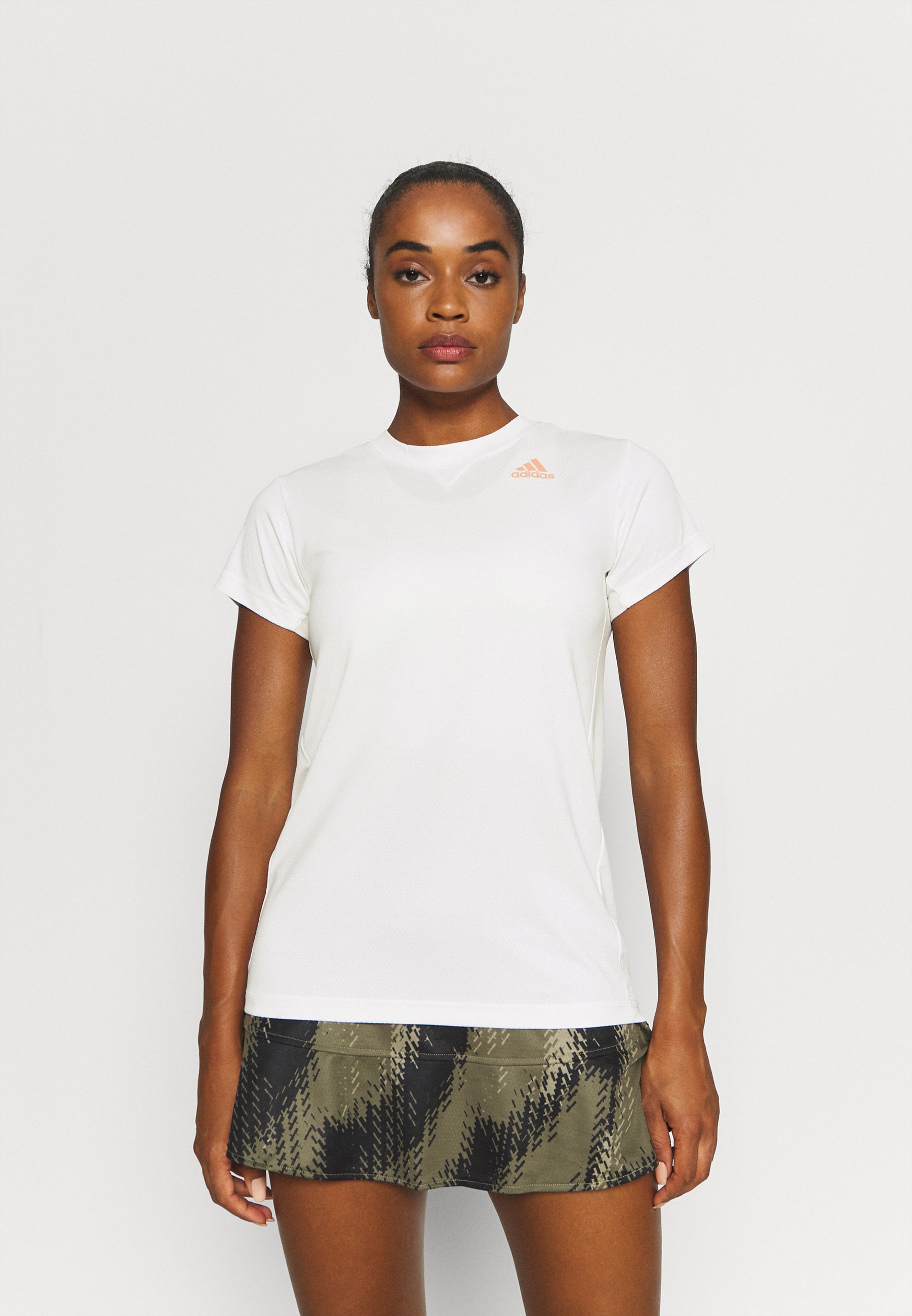 Abbigliamento sportivo zgVY6 adidas Performance HEAT.RDY ACE CLUB - T-shirt basic - white/ambient blush/bianco Abbigliamento sportivo zgVY6 adidas Performance HEAT.RDY ACE CLUB - T-shirt basic - white/ambient blush/bianco