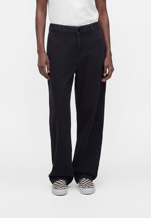 Carhartt WIP, PIERCE STRAIGHT MAVERICK - Avar lõikega teksad - black stone washed