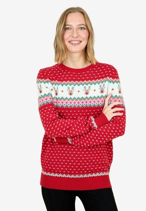 MATERNITY FIT - REINDEER FAIRISLE - Pullover - red