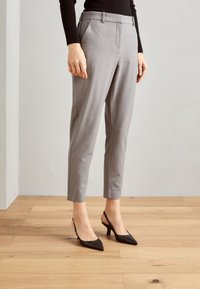 b.young - DANTA PANTS CROP - Stoffhose - light grey melange Thumbnail-Bild 1