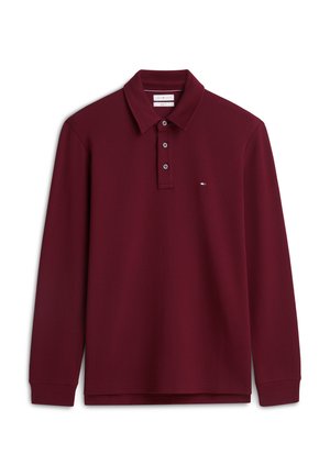 Tommy Hilfiger, LS WAFFLE REG POLO - Langærmet T-shirt - burgundy