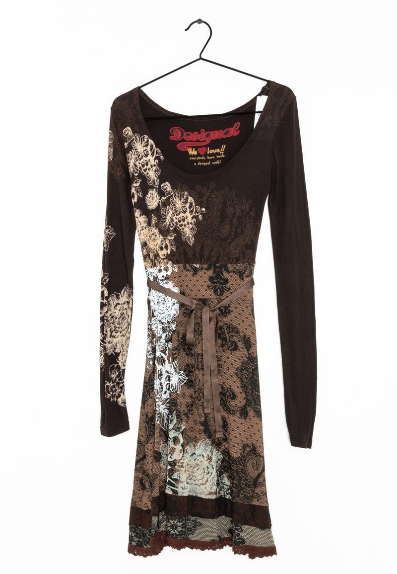 Elegantes Desigual Kleid Braun Bildbrend11384