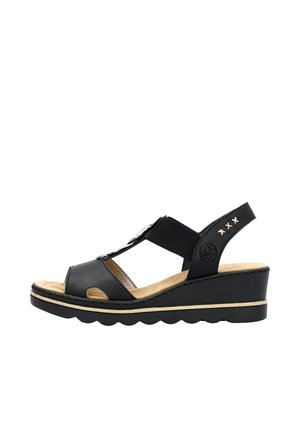 Rieker Sandalias con plataforma - schwarz