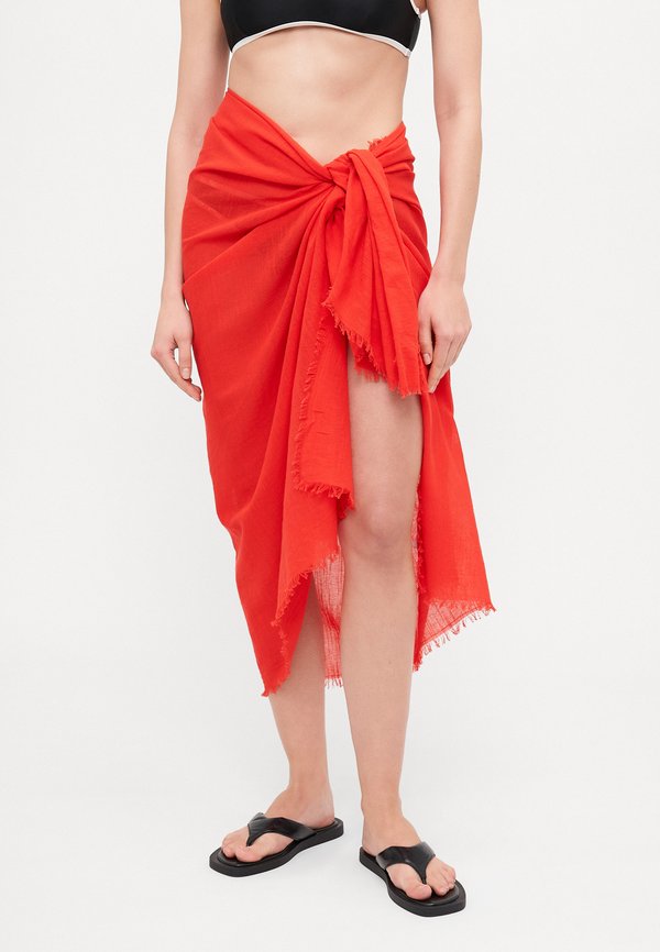 TEXTURED BEACH WRAP - Strandaccessoire - flame