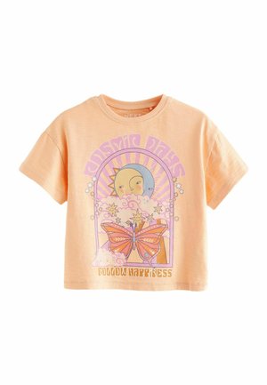 SHORT SLEEVE - REGULAR FIT - Tričko s potlačou - orange cosmic graphic