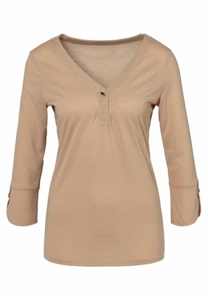 LASCANA T-shirt à manches longues - beige