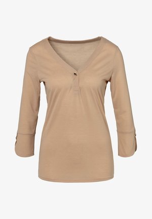 LASCANA Top s dlouhým rukávem - beige