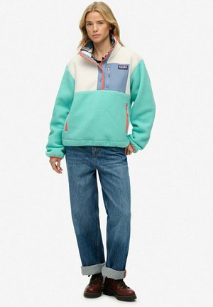 Fleece trui - rich turquoise