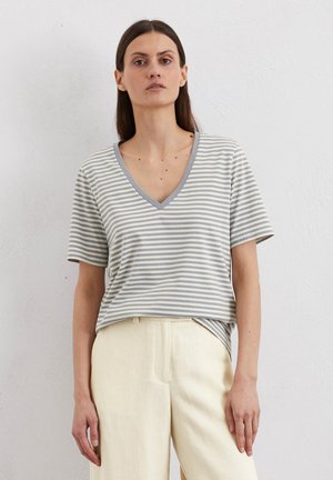 GESTREIFTES REGULAR - Print T-shirt - grey