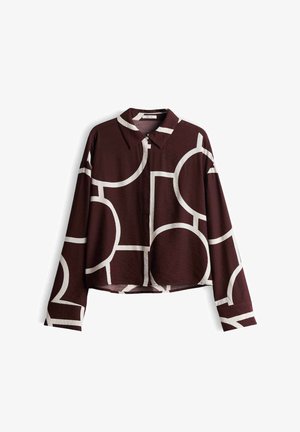 OPUS, RELAXED GRAPHIC FIT - Overhemdblouse - cherry jam