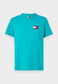 SLIM ESSENTIAL FLAG TEE - Tricou cu imprimeu - hawaiian turquoise