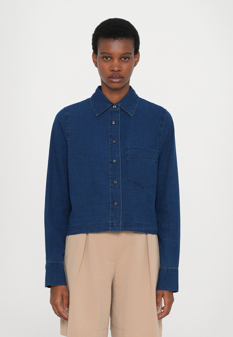 CLOSED CROPPED CLASSIC SHIRT - Overhemdblouse - dark blue