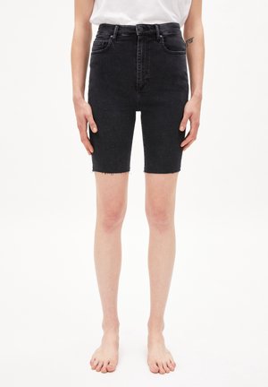 Jeans Shorts - mottled black