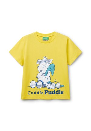 WITH SNOOPY PEANUTS - T-shirt imprimé - yellow