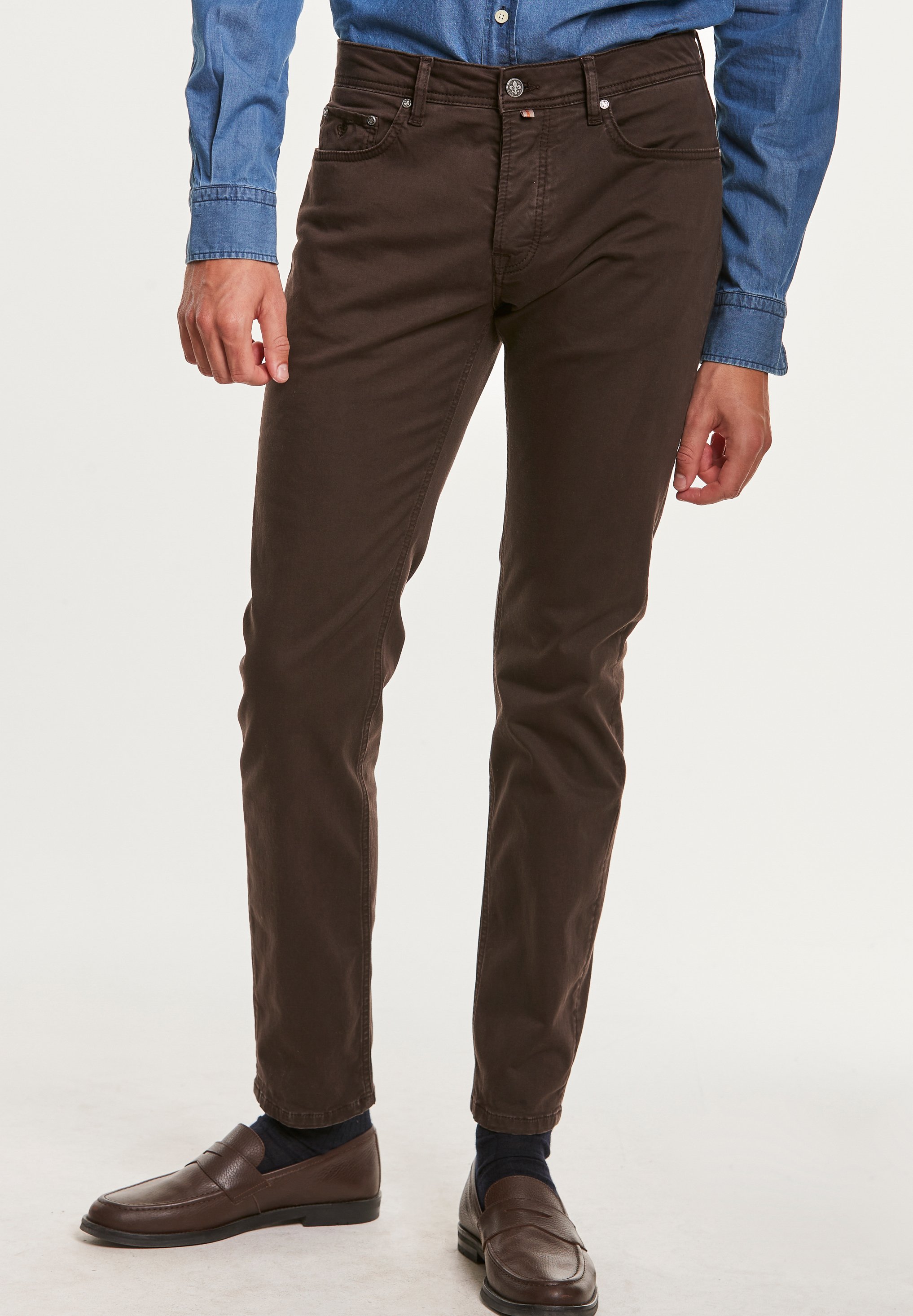 Morris JAMES - Jeans slim fit - brown 