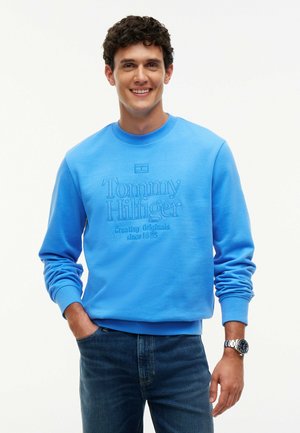 Tommy Hilfiger, TOMMY HILFIGER TONAL LOGO EMBROIDERY RELAXED SWEATSHIRT - Sweatshirt - blue spell