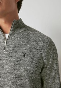 Next MARL ZIP NECK JUMPER - Pulover - charcoal grey