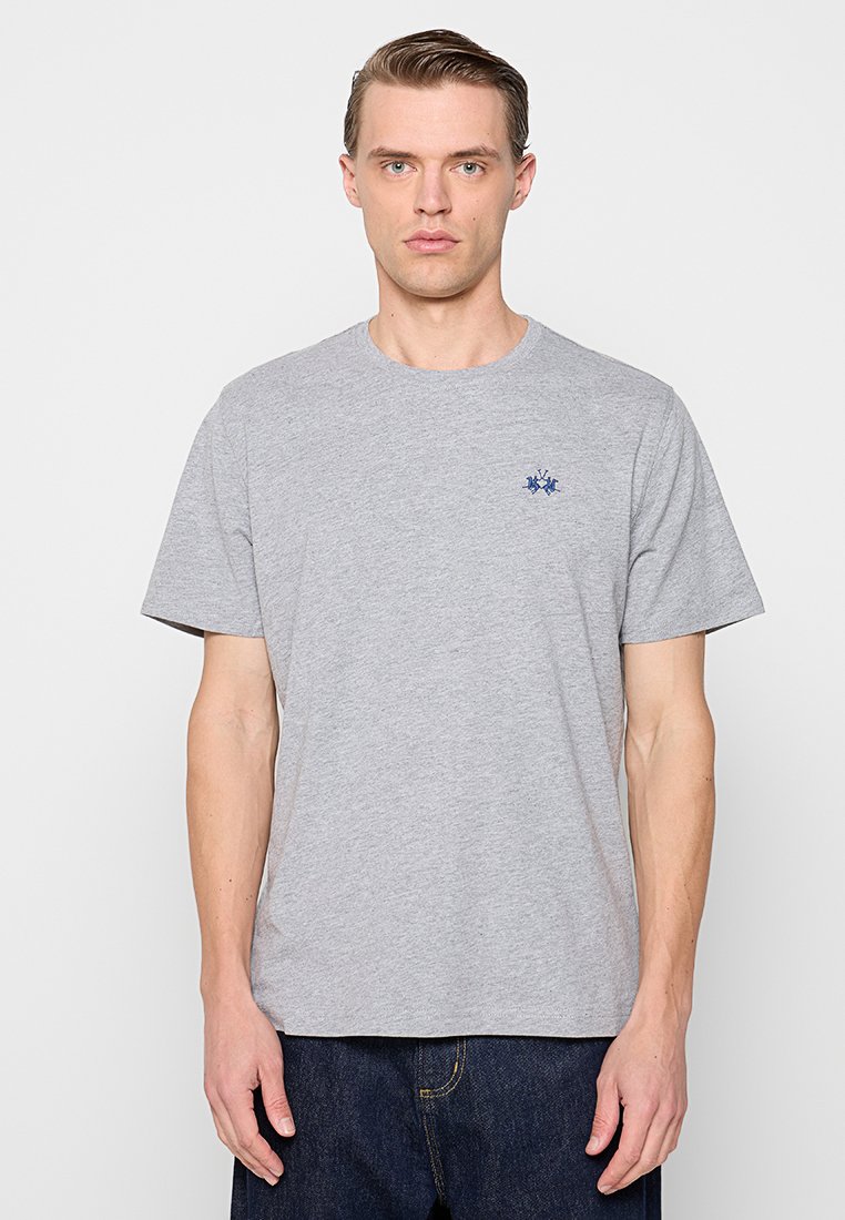 LA MARTINA T-shirt basic grijs LA MARTINA T-shirt basic grijs