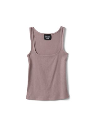 UTOPJA, BLACK SQUARE-NECK TANK TOP - Top - light brown