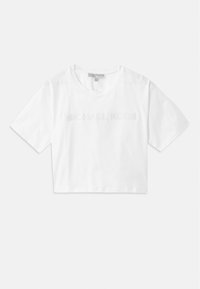 CROP TEE - Nyomott mintás póló - white