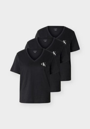 MONOLOGO TEE 3 PACK - Basic T-shirt - black