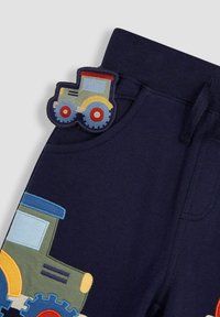JoJo Maman Bébé APPLIQUE IN POCKET - REGULAR FIT - Teplákové kalhoty - navy blue tractor