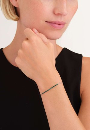Rosefield TENNIS - Pulsera - silver-coloured emerald