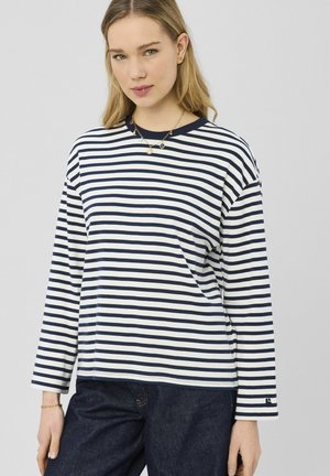 MANCHES LONGUES RAYÉ - T-shirt à manches longues - bleu foncé