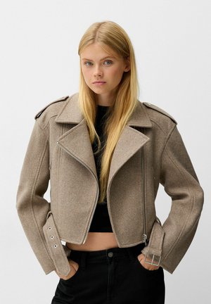 Bershka SOFT - BIKER - Sako - sand