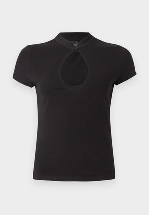 Gina Tricot, KEYHOLE  - Βασικό μπλουζάκι - black