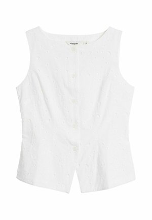 Kappahl, BRODERIE ANGLAISE VEST - Top - white