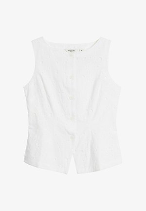 Kappahl, BRODERIE ANGLAISE VEST - Top - white