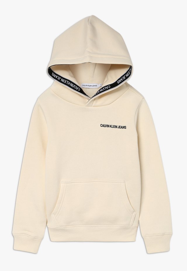 LOGO TAPE HOODIE - Hoodie - beige