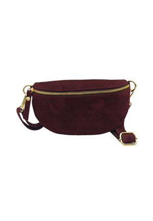 DEMI LUNE MINI BANANE - Sac banane - nubuck bordeaux