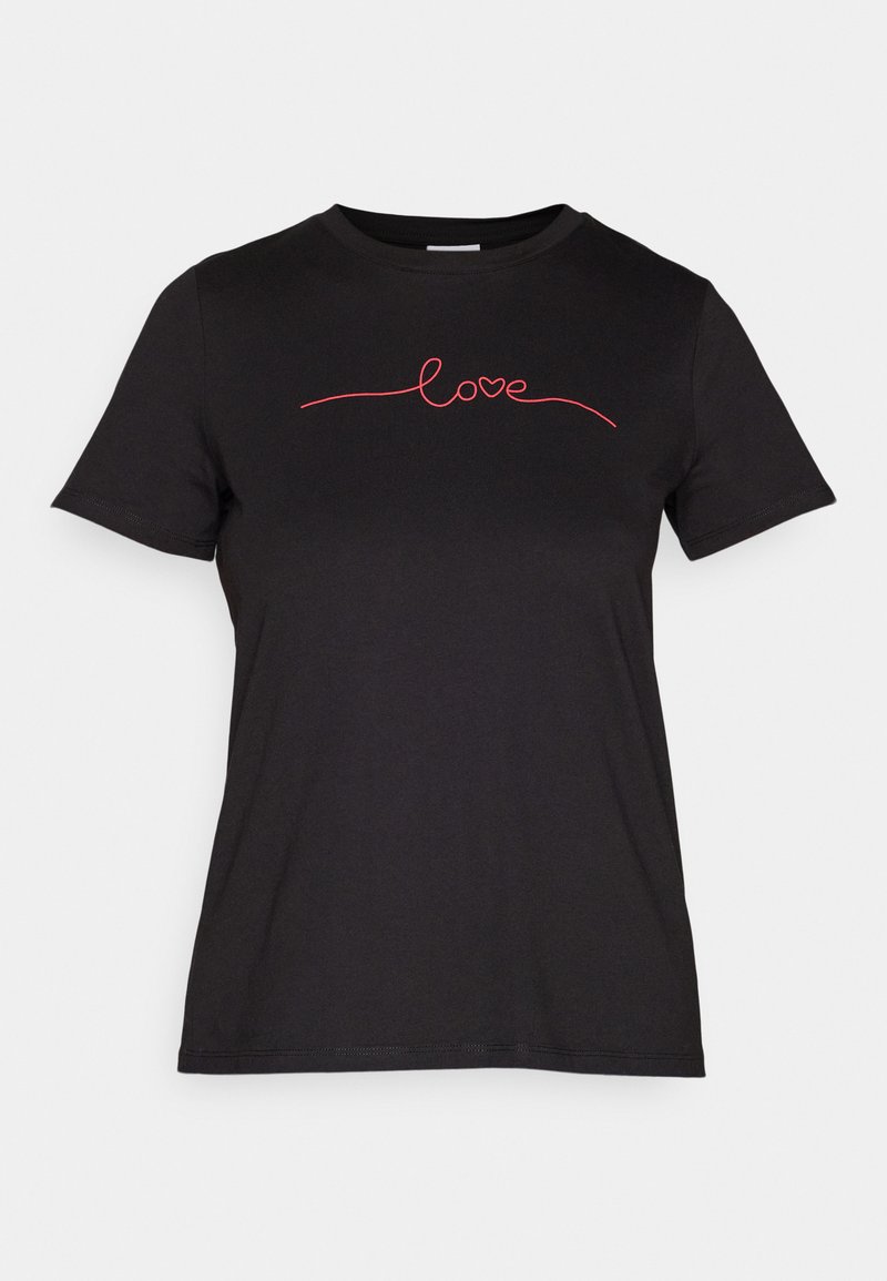 Vila T-shirt print zwart