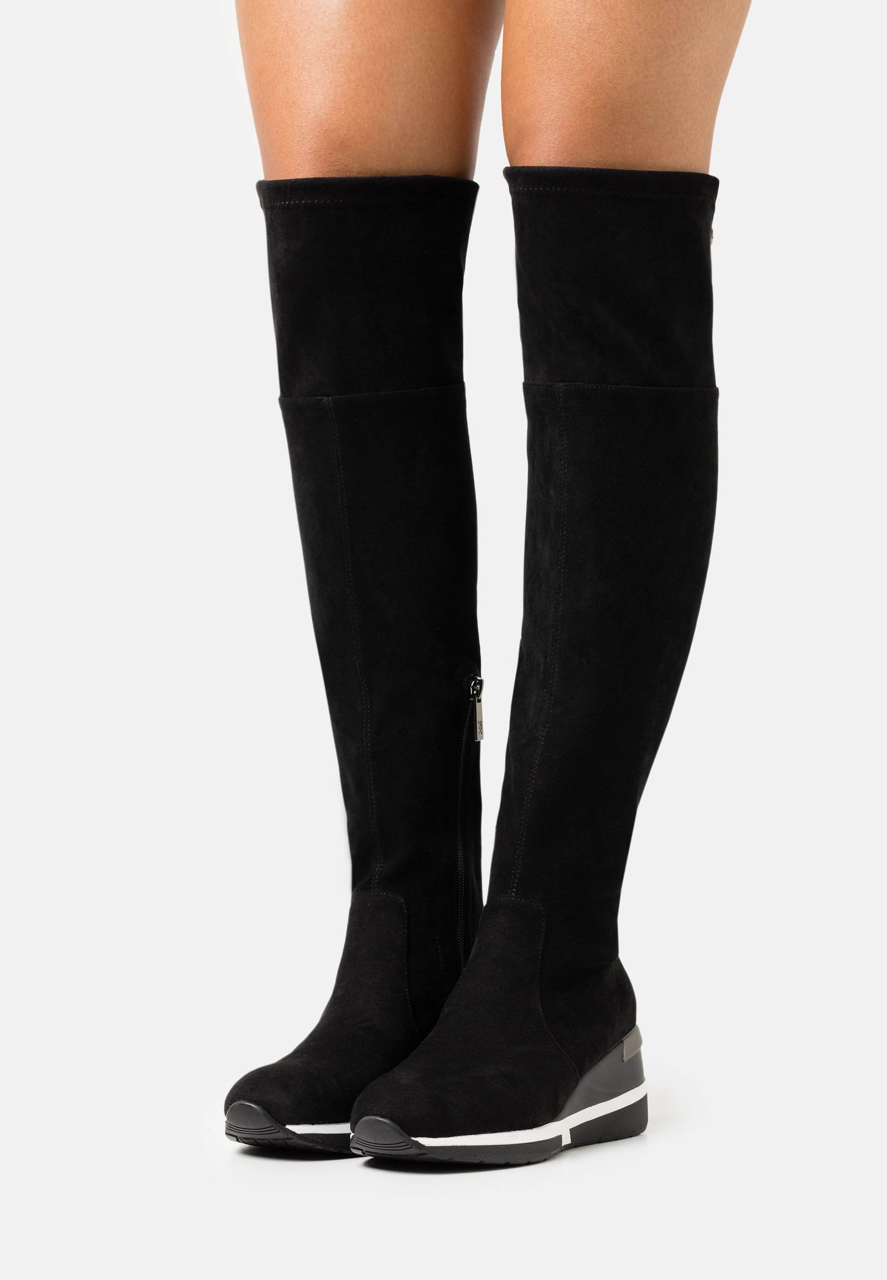 XTI Botas mosqueteras - black/negro Zalando.es