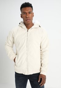 Urban Classics - HOODED CORDUROY JACKET - Välikausitakki - light sand/offwhite Pienoiskuva 1