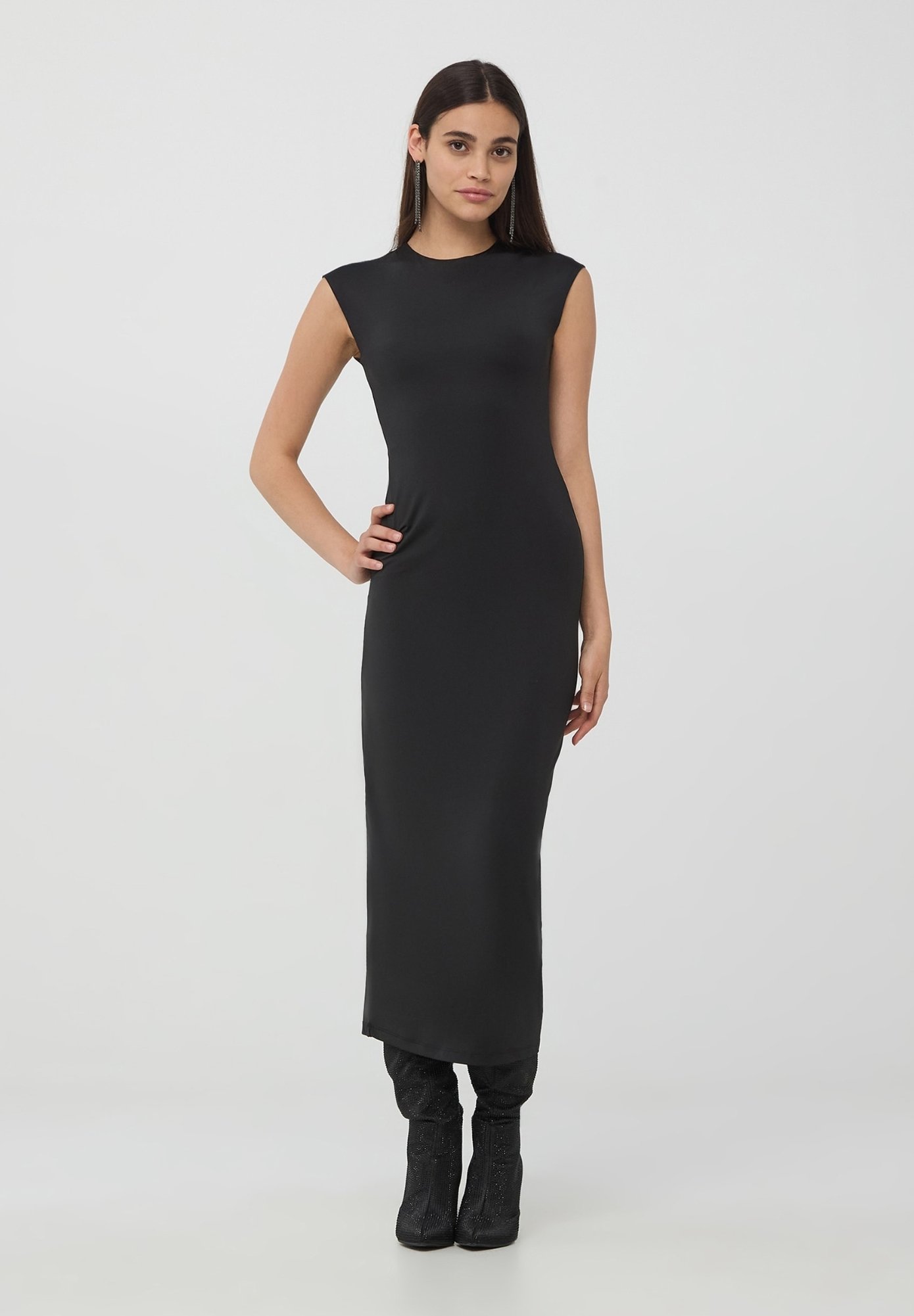 Terranova Abito A Colonna Vestiti Con Maniche Ad Aletta Vestito A