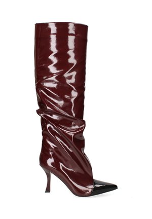 Bottes à talons hauts - bordeaux and black