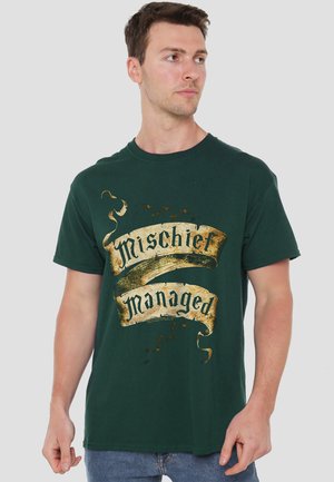 Cotton Soul, HARRY POTTER MISCHIEF MANAGED - T-Shirt print - dark green