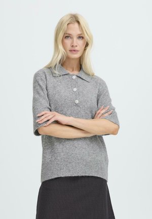 Polo krekls - mid grey melange