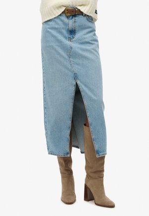 Superdry & Co SPLIT - A-lijn rok - beach blue