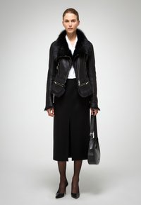 JOSETTE - Kožená bunda - black